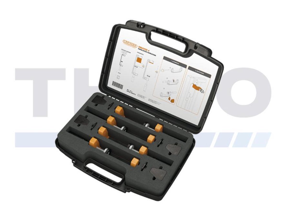 Gereedschapskoffer met 4 Locinox spanklemmen