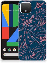 Back Cover Google Pixel 4 TPU Siliconen Hoesje Palm Leaves