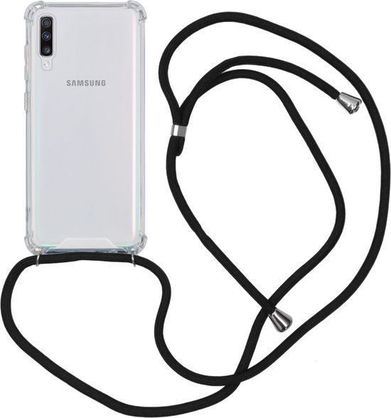 passen brandwond Verzakking iMoshion Backcover met koord Samsung Galaxy A70 hoesje - Zwart | bol.com