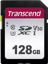 Transcend 300S - Flashgeheugenkaart - 128 GB - Video Class V30 / UHS-I U3 / Class10 - SDXC UHS-I