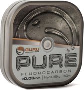 Guru Pure Fluorocarbon - 0.08mm - 50m - Transparant