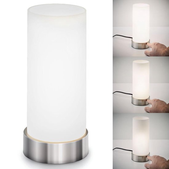 bol.com | B.K.Licht - Tafellamp - dimbaar - touch - bedlamp - slaapkamer -  glas - decoratief -...