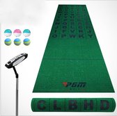 PGM Golf Indoor Putting Green Putter Practice Green Mat Blanket Set  Letters Type  1x3.5m