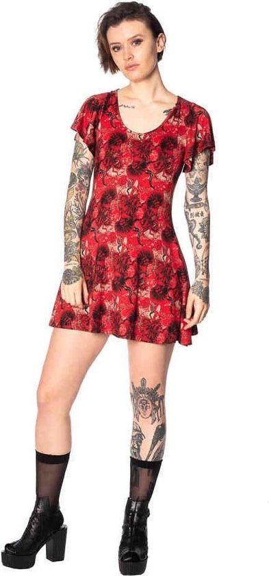 Robe courte Banned -XS- MAD DAME Rouge