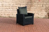 Fauteuil Clp Fisolo - Polyrattan rond 5 mm - Couleur rotin: revêtement noir anthracite