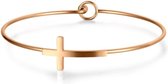 Cilla Jewels Dames Armband Rond met Verguld Kruis Rose