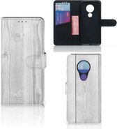 Smartphone Hoesje Nokia 7.2 | Smartphone Hoesje Nokia 6.2 Book Style Case White Wood