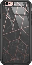 iPhone 6/6s hoesje glass - Marble | Marmer grid | Apple iPhone 6/6s case | Hardcase backcover zwart