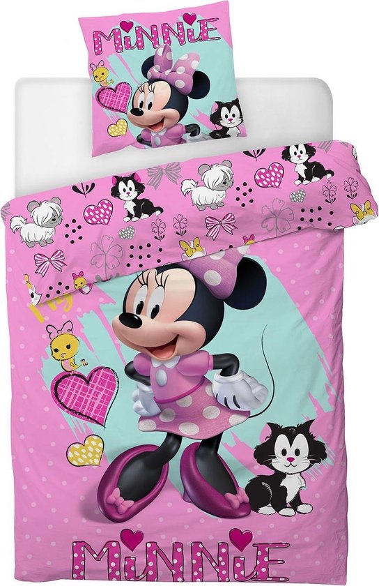 parallel Kneden kogel Disney Minnie Mouse Dekbedovertrek - Eenpersoons - 140 x 200 cm - Polyester  | bol.com