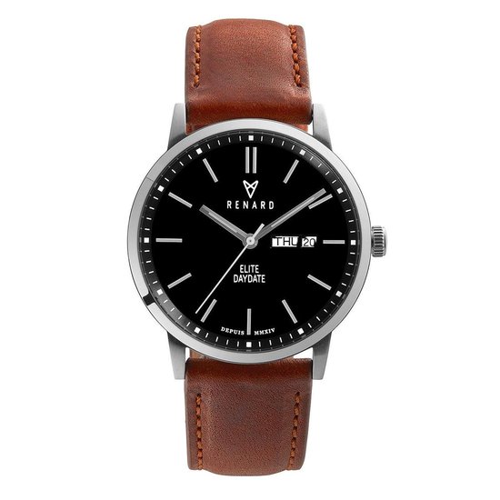 Renard Elite Day Date horloge - Bruin | bol.com