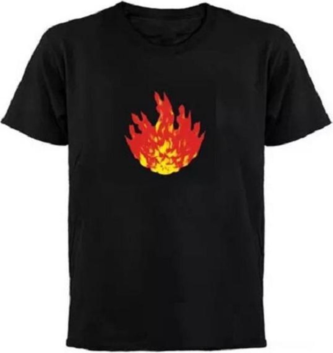LED T-shirt Equalizer - Vuur - M