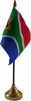 Zuid Afrika tafelvlaggetje 10 x 15 cm met standaard