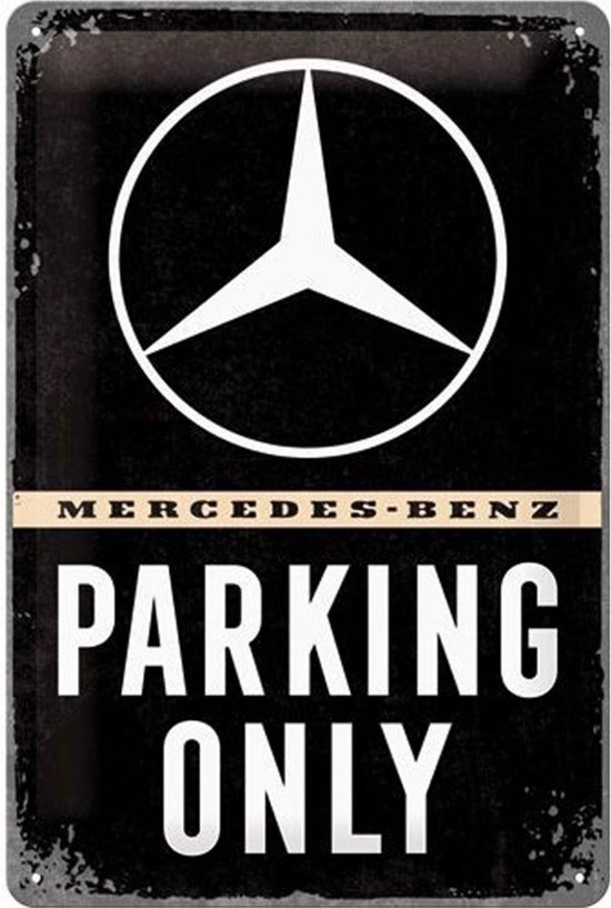Wandbord - Mercedes-Benz Parking Only - 20x30 cm