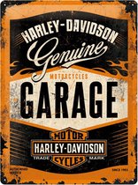 Wandbord - Harley-Davidson Garage - 30x40 cm