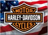 Harley Davidson USA Logo.  Koelkastmagneet 8 cm x 6 cm.