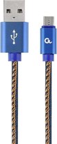 Micro-USB kabel Denim Blue Jeans 2 meter