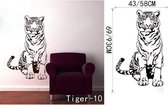3D Sticker Decoratie Het nieuwe dier Luipaard Creatieve persoonlijkheid Decoratieve vinyl muurstickers Tiger Muurtattoo Art Mural Home Decor - Tiger10 / Small