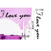 3D Sticker Decoratie Romantisch Liefde Liefdevol Paar Slaapkamer Art Mural Woonkamer Vinyl Carving Muurtattoo Sticker voor Huisdecoratie - AW9515 / Small