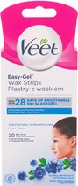 Veet - Easy-Gelwax Plasters From Wax To Hair Removal Facial 20Pcs