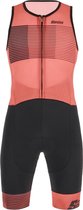Santini Snelpak Heren Koraal Zwart - Freccia Redux Seeveless Aero Trisuit - Img Long Distance Pad - L