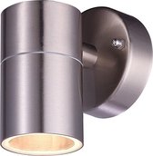 HOFTRONIC Mason - Wandlamp - RVS - IP44 Spatwaterdicht - 2700K Warm wit - Dimbaar - Moderne muurlamp - Down light - zowel geschikt als binnen- en buitenverlichting