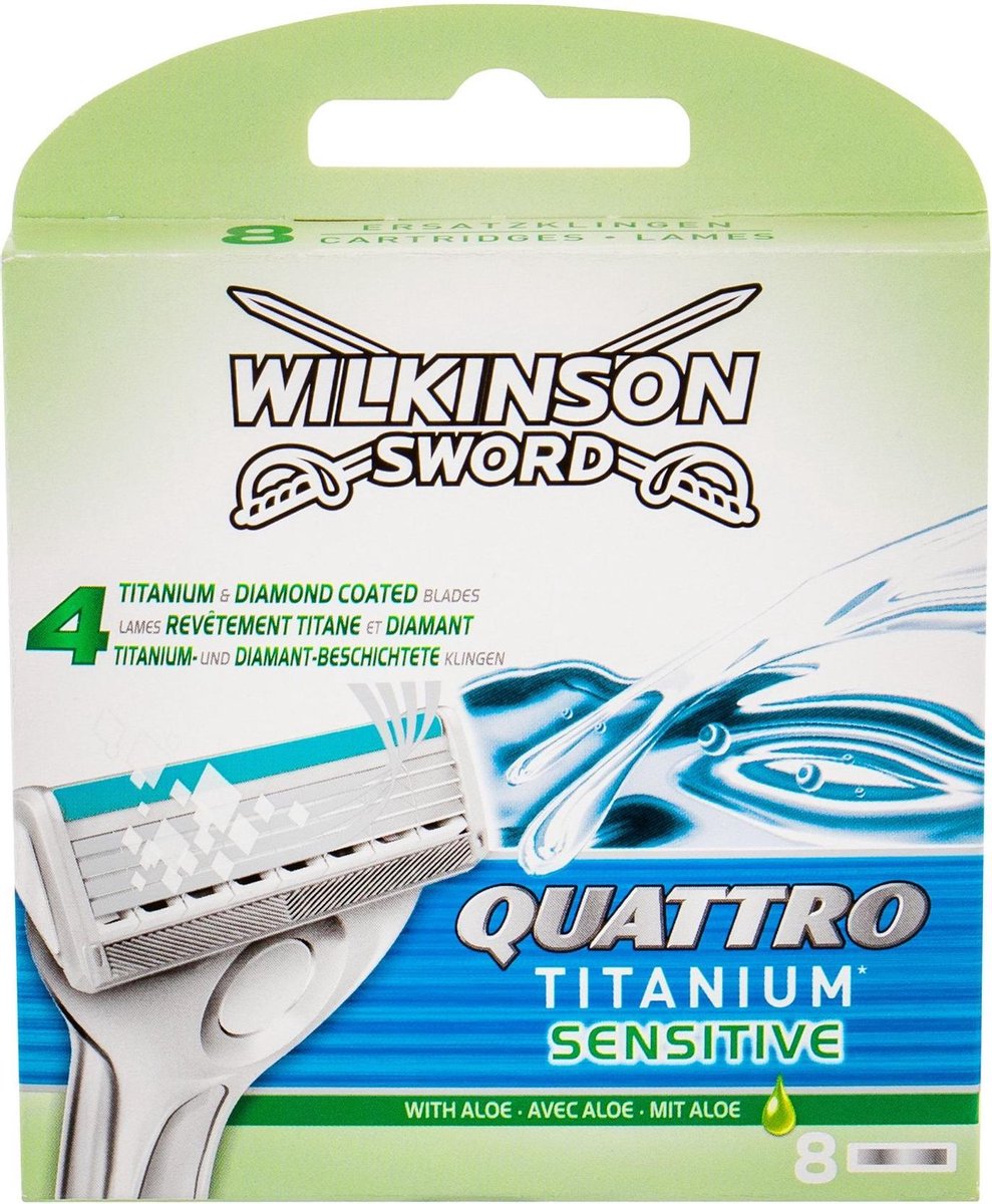 Wilkinson Sword Quattro Titanium Sensitive Razor Blades - 8pcs