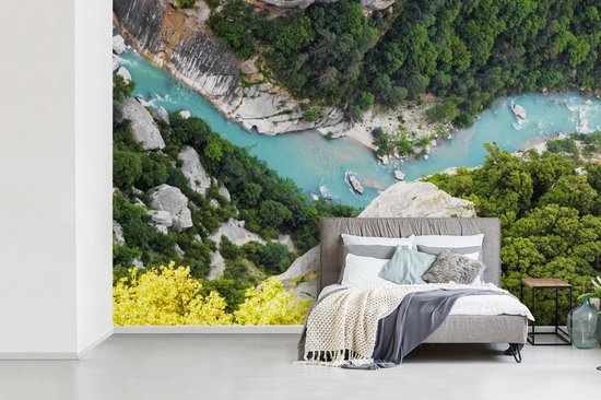 Papier peint photo en vinyle - Vue de dessus des gorges du Verdon largeur 420 cm x hauteur 280 cm - Tirage photo sur papier peint (disponible en 7 tailles)