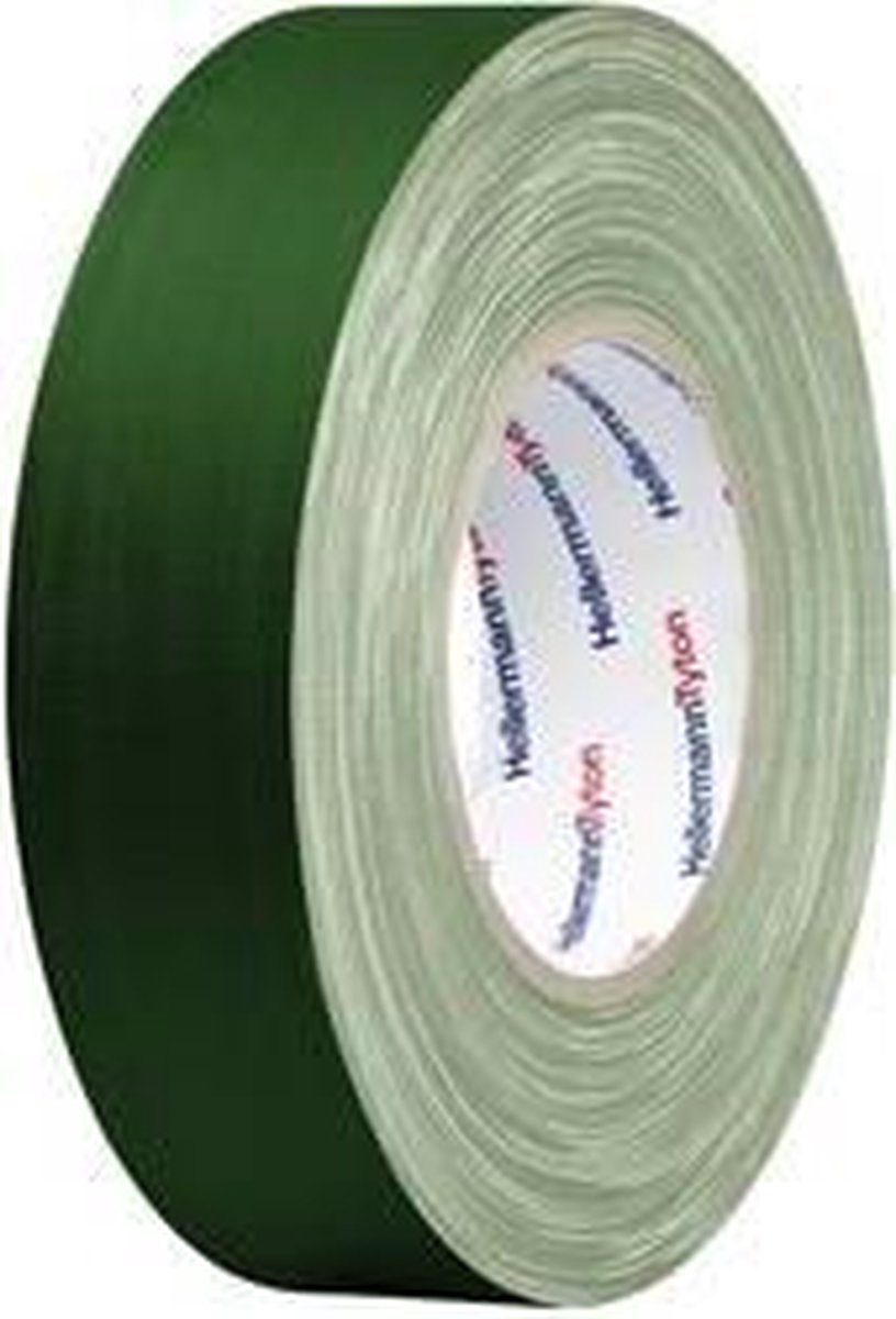 HellermannTyton HTAPE-TEX-GN-19X10 712-00203 Textieltape HelaTape Tex Groen (l x b) 10 m x 19 mm 1 stuk(s)
