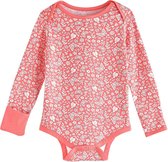 Coolibar - UV-werende romper voor baby's - LumaLeo Bodysuit - Perzik Bloemen - maat 86cm