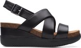 Clarks - Dames - Lizby Cross - D - 2 - black leather - maat 7