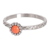 IXXXI jewelry Vulring inspired  Coral zilverkleurig 2 mm - maat 17