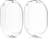 kwmobile koptelefoon hoes van TPU - geschikt voor Apple AirPods Max - 2x hoes voor hoofdtelefoon in transparant
