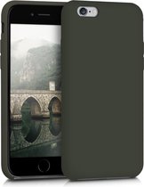kwmobile telefoonhoesje voor Apple iPhone 6 / 6S - Hoesje met siliconen coating - Smartphone case in mat olijfgroen