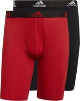 adidas BOS Brief 2-pack Boxers - sportonderbroek - zwart/rood - maat S
