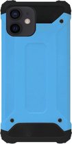 WLONS Rubber Kunststof Bumper Case Hoesje Geschikt voor iPhone 12 Mini - Blauw
