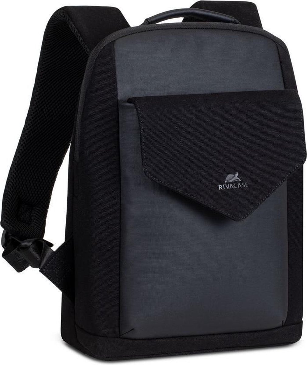 RIVACASE 8521 black canvas urban backpack