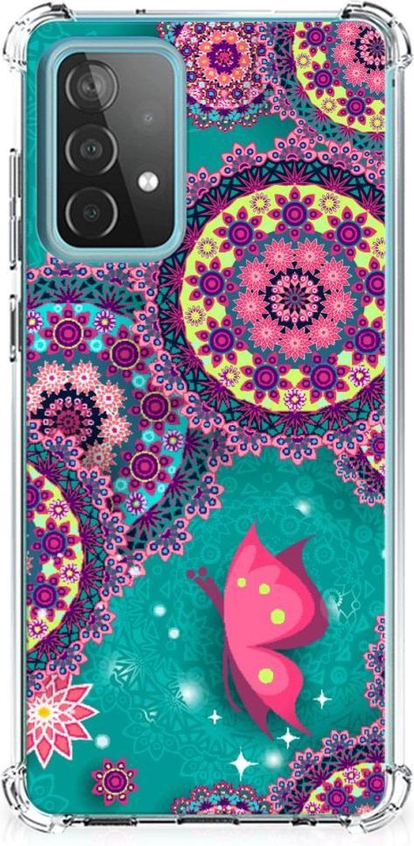 Samsung Galaxy A52 4G/5G Back Cover Cirkels en Vlinders