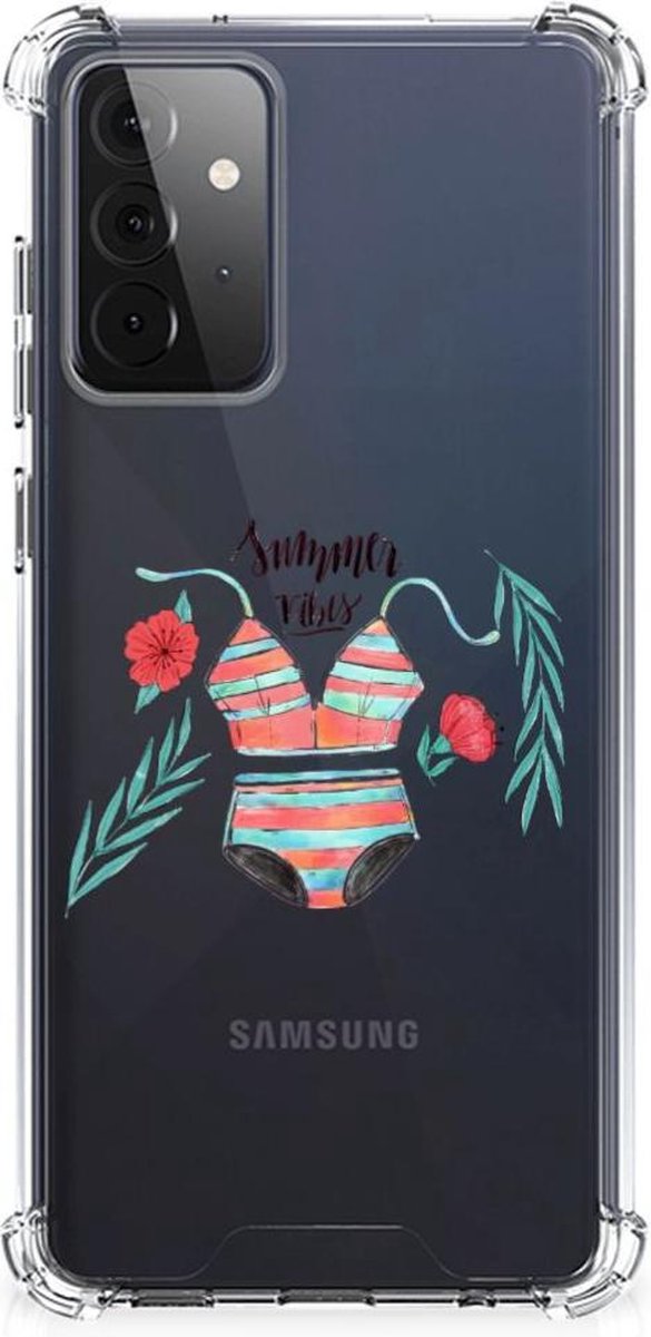 TPU Case Anti-Shock voor Samsung Galaxy A72 4G/5G Stevig Bumper Hoesje Boho Summer