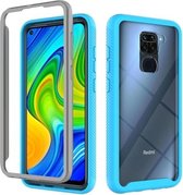 Voor Geschikt voor Xiaomi Redmi Note 9 Starry Sky Solid Color Series Schokbestendige pc + TPU beschermhoes (babyblauw)