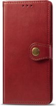 Samsung Galaxy A51 Hoesje - Mobigear - Snap Button Serie - Kunstlederen Bookcase - Rood - Hoesje Geschikt Voor Samsung Galaxy A51