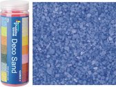 Fijn decoratie zand/kiezels in het blauw 480 gram - Decoratie zandkorrels mini steentjes 1 tot 2 mm