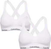 Calvin Klein 2-pack Bralette Lift Top Modern Cotton - wit