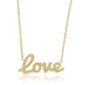 My Bendel - Love ketting - Goud - Love ketting goud gemaakt van duurzaam materiaal - Verkleurt niet - Met luxe cadeauverpakking
