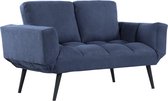 Nancy's Nampa Bank - Slaapbank - Opklapbare Bank- 2-Zitsbank - Blauw - 151 x 75 x 83 cm