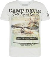 Camp David ® T-shirt met fotoprint en burnouts