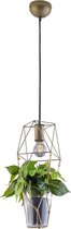 LED Hanglamp - Nitron Plantan - E27 Fitting - 1-lichts - Rond - Antiek Nikkel - Aluminium
