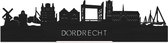 Standing Skyline Dordrecht Zwart hout - 60 cm - Woondecoratie design - Decoratie om neer te zetten en om op te hangen - Meer steden beschikbaar - Cadeau voor hem - Cadeau voor haar - Jubileum - Verjaardag - Housewarming - Interieur - WoodWideCities