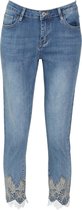 Cassis - Female - Enkelbroek met kantdetail  - Denim