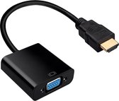 HDMI naar VGA Adapter Kabel - HDMI Adapter - HDMI naar VGA Kabel Converter - HDMI VGA Adapter 1080p Kwaliteit - Kabellengte 16cm - Zwart
