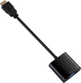 HDMI naar VGA Converter Kabel - HDMI naar VGA Adapter Kabel - Zwart